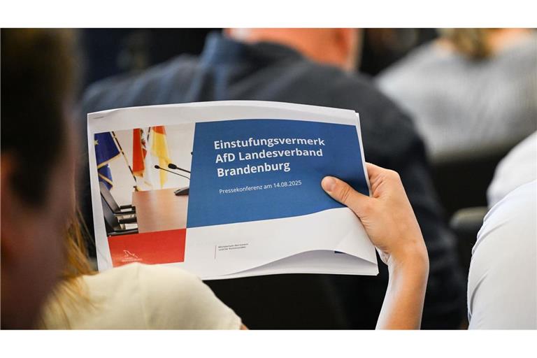 Das Gutachten zur Einstufung der AfD Brandenburg als gesichert rechtsextremistisch wurde am Donnerstag offengelegt.