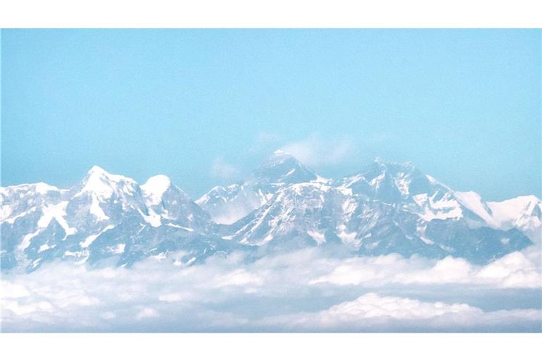 Das Himalaya-Gebirge mit dem Mount Everest.