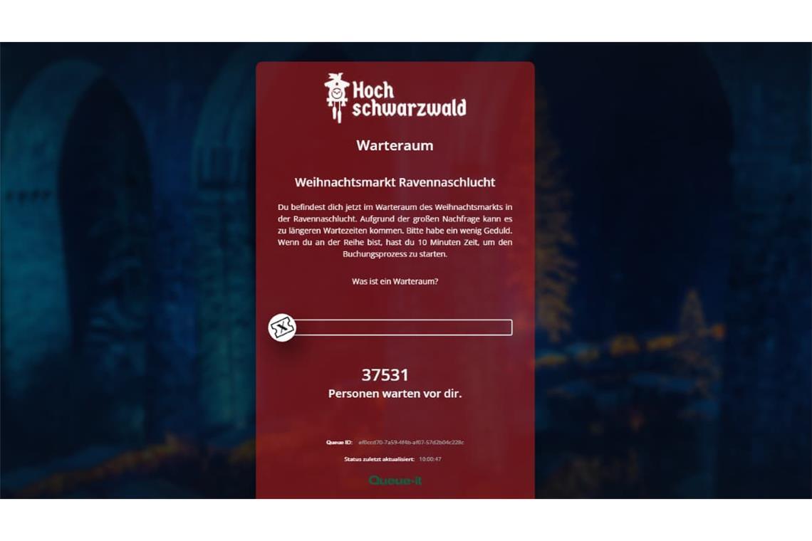 Das Interesse am Weihnachtsmarkt in der Ravennaschlucht ist auch in diesem Jahr enorm. 
