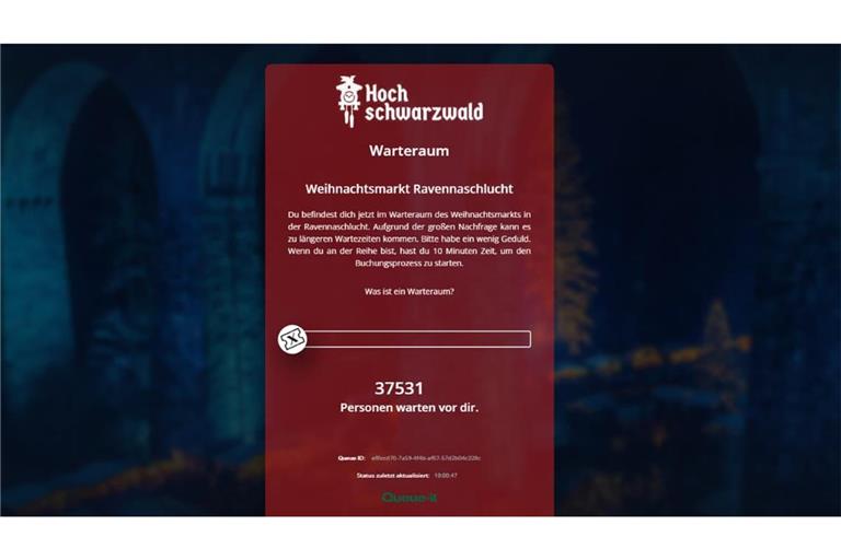 Das Interesse am Weihnachtsmarkt in der Ravennaschlucht ist auch in diesem Jahr enorm. 