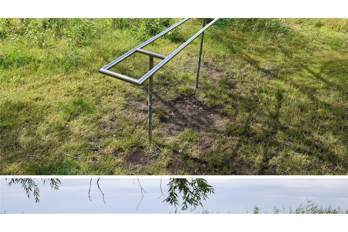 Fotos zeigen, wie der Klimawandel Deutschland verändert Das Jahr 2023 war von besonderer Trockenheit geprägt, eine Stelle zum Wassertreten am Arendsee lag damals im Trockenen. Solche Dürreperioden sind mit dem Klimawandel häufiger zu erwarten. 2024 und 2025 sah es im August an dieser Stelle anders aus.