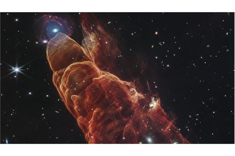 Das „James-Webb“-Teleskop <a href="https://esawebb.org/news/weic2506/?lang" target="_blank"></a>hat eine beeindruckende Aufnahme eines „Kosmischen Wirbelsturms“ getätigt.