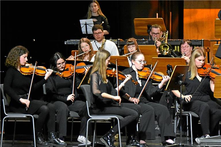 Das Jugendsinfonieorchester Backnang auf der Bühne. Archivfoto: Tobias Sellmaier
