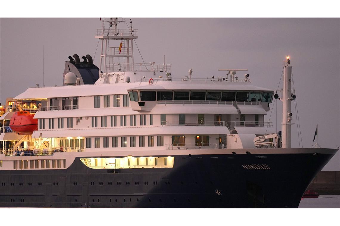 Das Kreuzfahrtschiff "Hondius" ist in Teneriffa eingetroffen.
