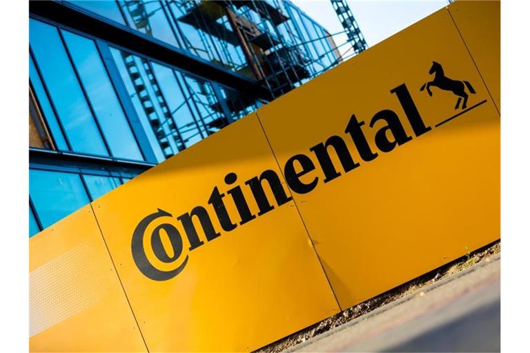 Das Logo der Continental AG. Foto: Moritz Frankenberg/dpa/Symbolbild