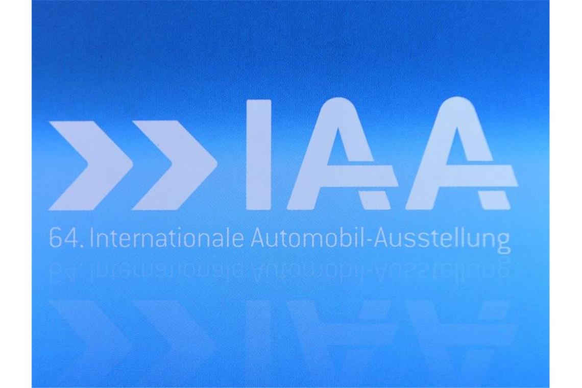 Das Logo der Internationalen Automobil-Ausstellung (IAA). Foto: Jens Kalaene/dpa-Zentralbild/dpa