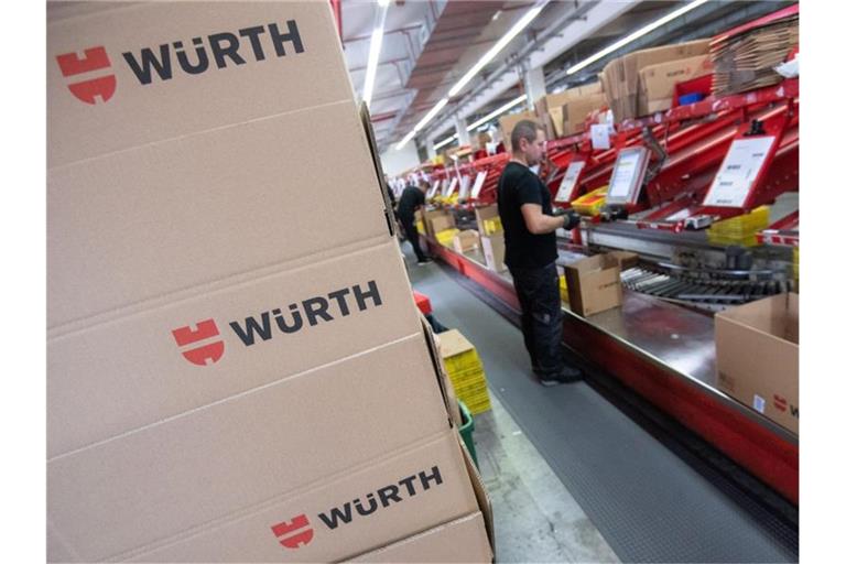 Das Logo der Würth-Gruppe. Foto: Marijan Murat/dpa/Symbolbild