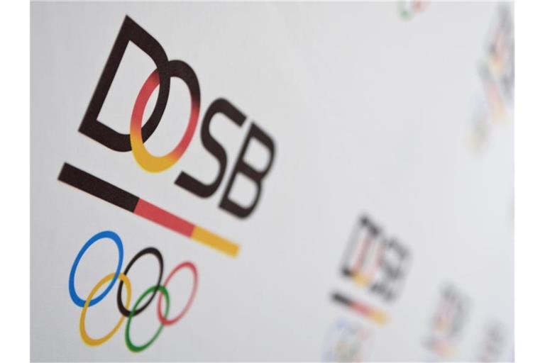 Das Logo des Deutschen Olympischen Sportbundes (DOSB). Foto: Britta Pedersen/dpa-Zentralbild/dpa