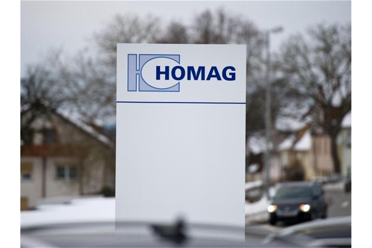 Das Logo des Holzmaschinen-Bauers Homag. Foto: picture alliance / dpa/Archivbild