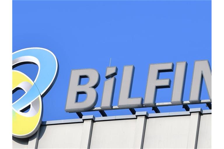 Das Logo des Industriedienstleisters Bilfinger in Mannheim. Foto: Uwe Anspach/dpa