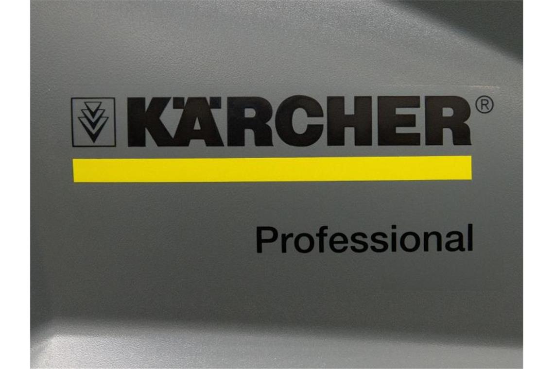 Das Logo des Reinigungsmaschinenherstellers Kärcher. Foto: Marijan Murat/dpa/Archivbild