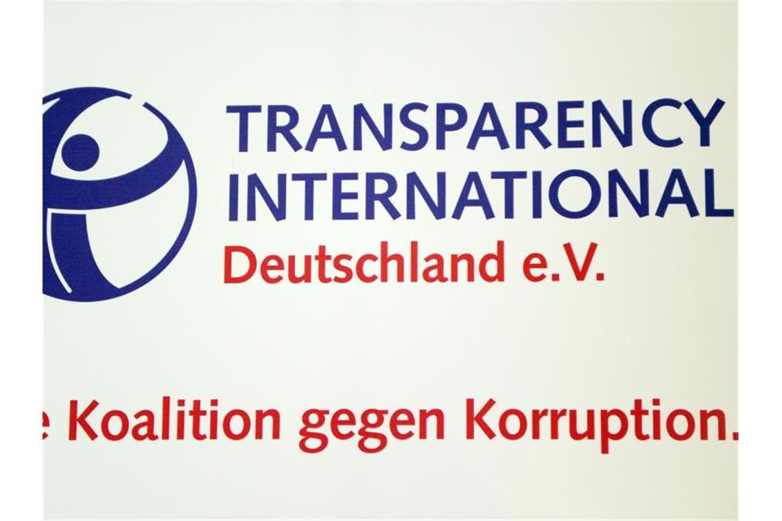 Das Logo von Transparency International Deutschland e.V. Foto: Jens Kalaene/dpa-Zentralbild/dpa/Archivbild