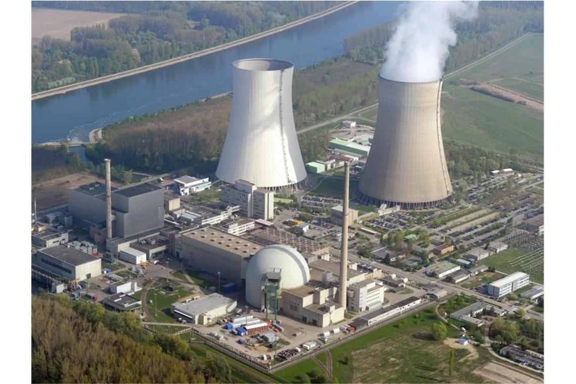 Das Luftbild zeigt das Kernkraftwerk Philippsburg in Baden-Württemberg. Foto: Uli Deck/Archiv