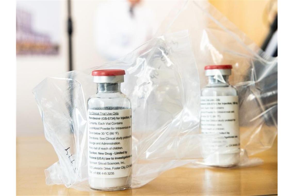Das Medikament Remdesivir soll in Europa zur Behandlung von Covid-19-Patienten eingesetzt werden. Foto: Ulrich Perrey/dpa-POOL/dpa