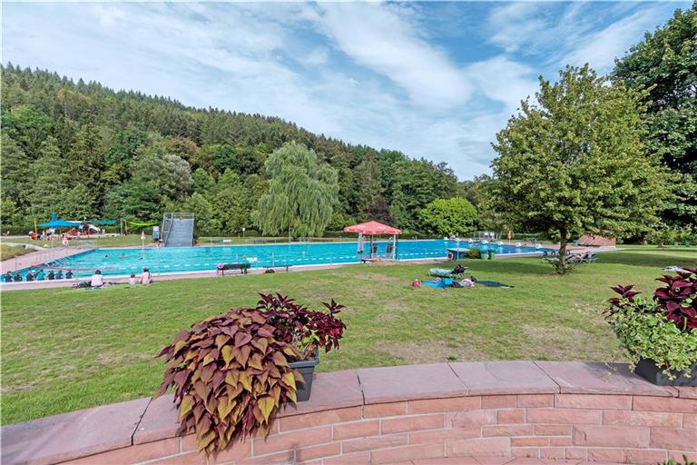 Das Murrhardter Freibad liegt im Trauzenbachtal. Dort sind die Temperaturen meist etwas kühler als im Umland. Fotos: Stefan Bossow