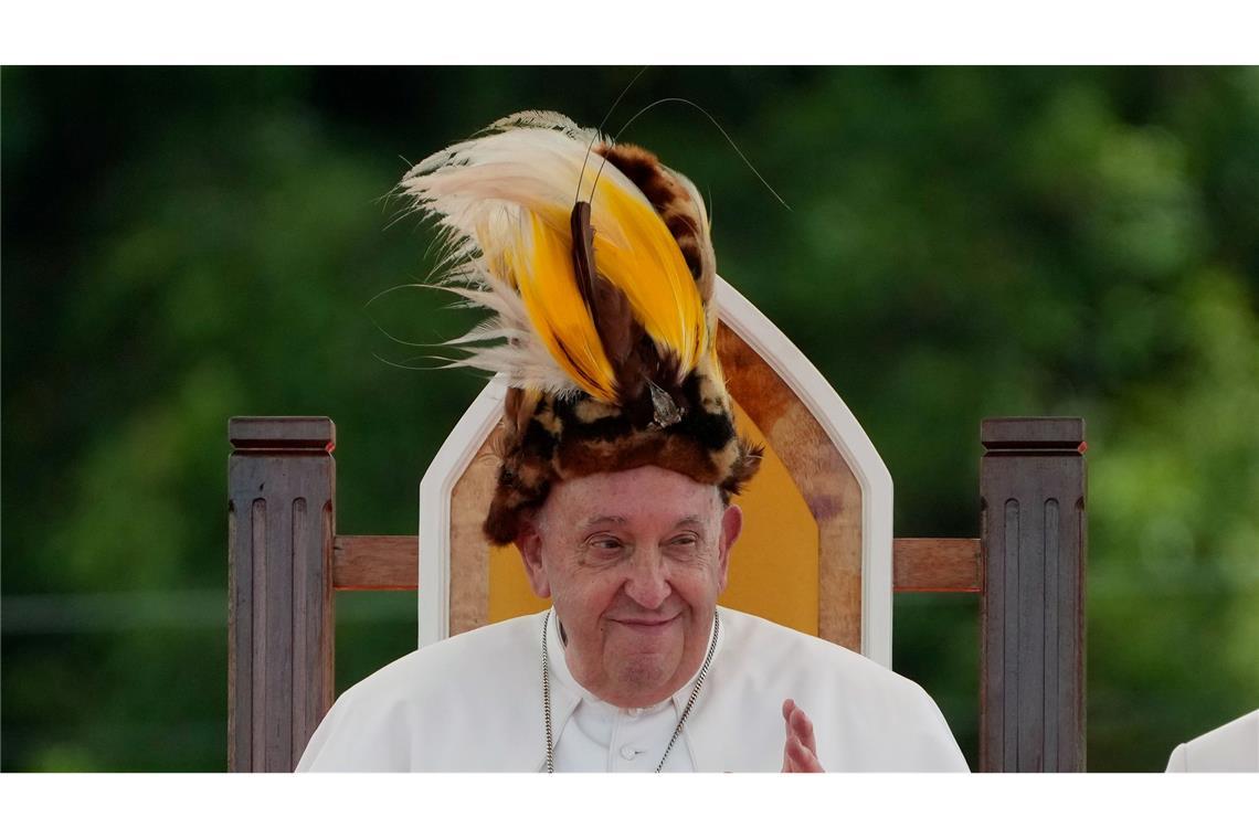 Der andere Papst - Franziskus ist tot Das Oberhaupt von mehr als 1,4 Milliarden Katholiken absolvierte im Herbst 2024 seine letzte große Reise. Dabei besuchte Franziskus unter anderem Gläubige in Papua-Neuguinea. (Archivbild)