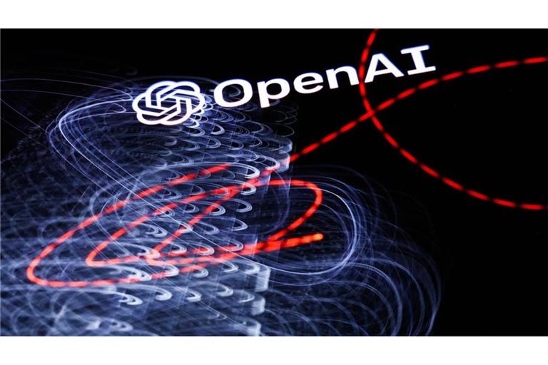 Das OpenAI Logo ist auf einem Smartphone zu sehen.
