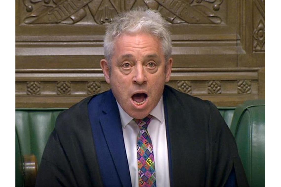 Parlamentspräsident Bercow stemmt sich gegen Johnson Das Parlament ist laut Parlamentspräsident John Bercow in der Lage, einen Brexit ohne Abkommen zu verhindern.. Foto: House Of Commons/PA Wire