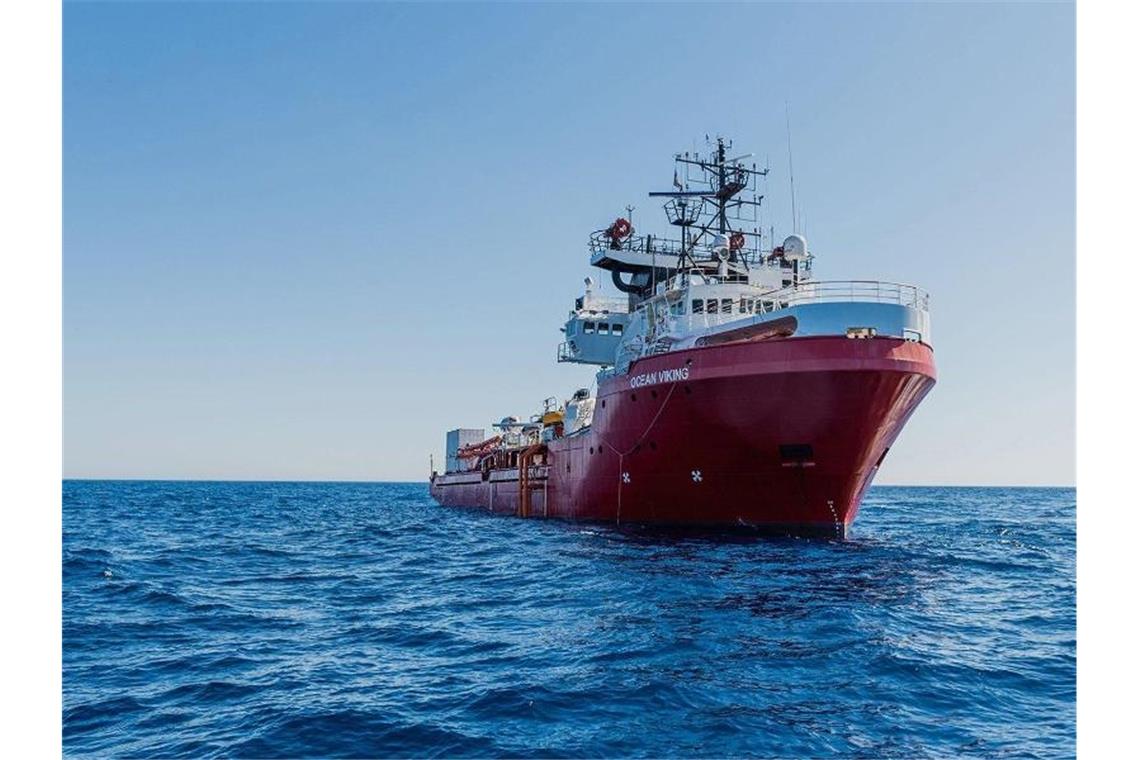 Das private Rettungsschiff „Ocean Viking“ der Seenotrettungsorganisation SOS Méditerranée auf dem Mittelmeer. Foto: Flavio Gasperini/SOS Mediterranee/dpa