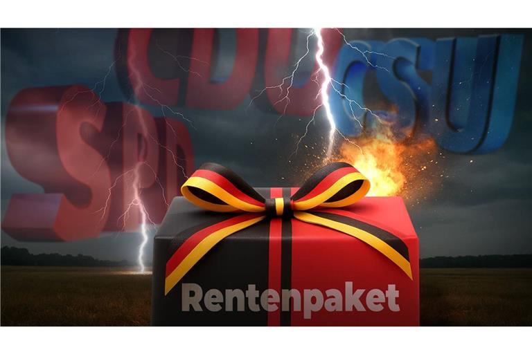 Das Rentenpaket hat sich zu einer explosiven Mischung für die schwarz-rote Koalition entwickelt (Fotomontage).