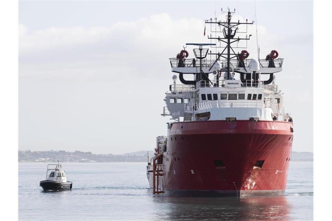 Das Rettungsschiff „Ocean Viking“ im Oktober vor der italienischen Küste. Foto: Francesco Ruta/ANSA/dpa