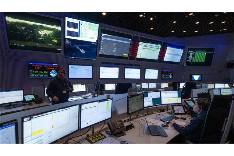 Das Satelliten-Kontrollzentrum der ESA.
