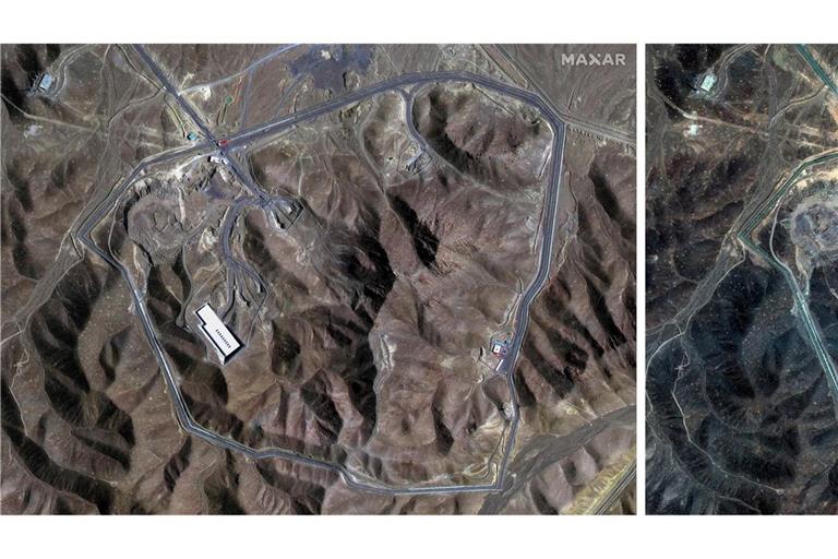 Das Satellitenbild zeigt die mutmaßlichen Einschlaglöcher der US-Bomben. (Archivbild)