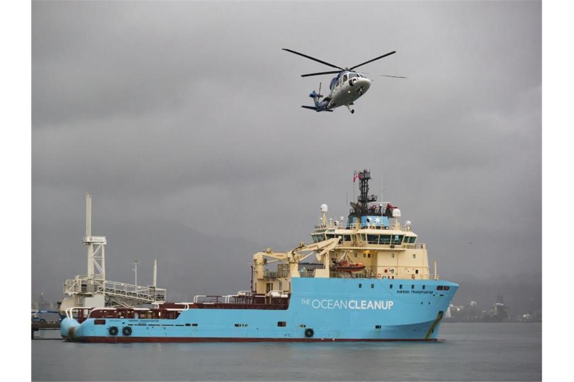 29 Tonnen Plastikmüll im Pazifik eingesammelt Das Schiff der niederländischen Gruppe „The Ocean Cleanup“ ist während eines Zwischenstopps im Hafen von Vancouver zu sehen. Foto: Darryl Dyck/The Canadian Press/AP/dpa