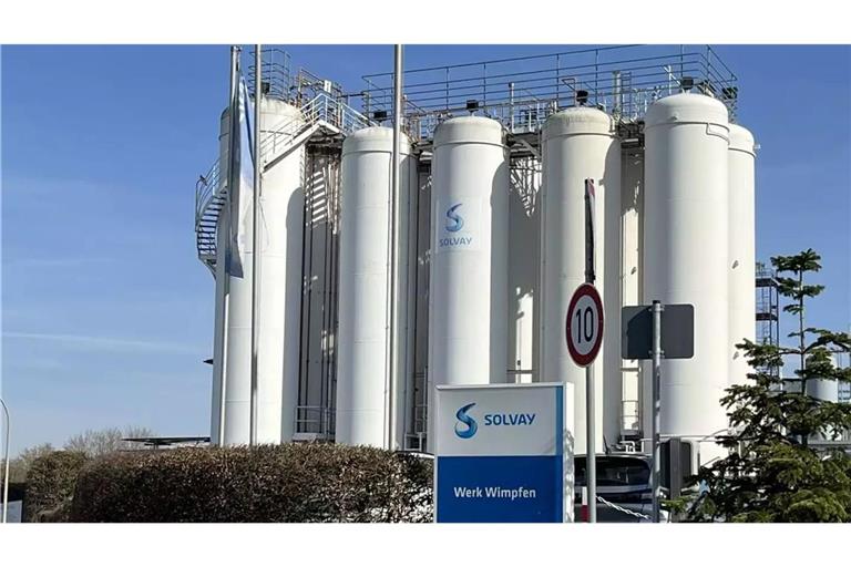Das Solvay-Werk in Bad Wimpfen steht nur wenige hundert Meter vom Neckar entfernt.