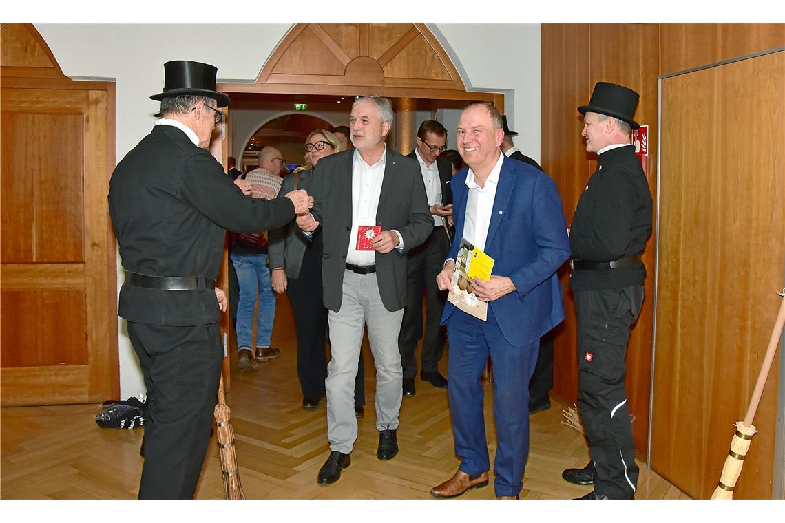 Das Spalier der Schornsteinfeger darf natürlich nicht fehlen.