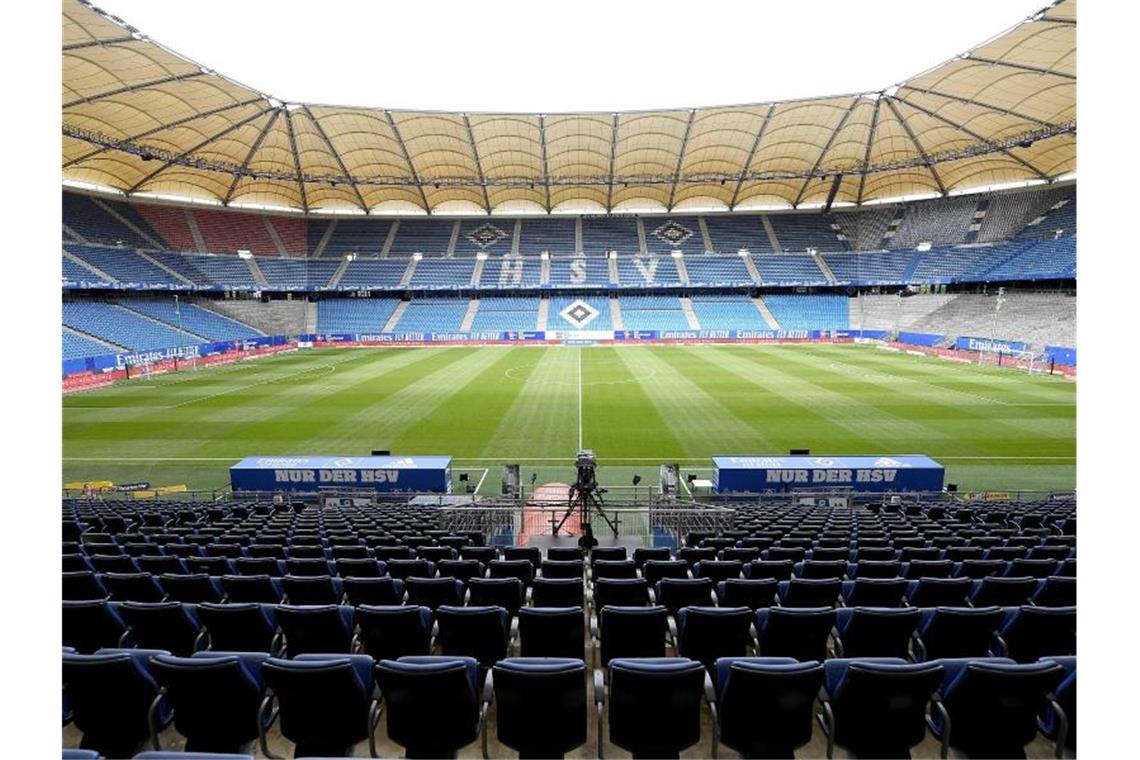 Das Spiel von Erzgebirge Aue beim Hamburger Sport Verein fällt wegen zwei Corona-Fällen aus. Foto: Stuart Franklin/Getty Images Europe/Pool/dpa