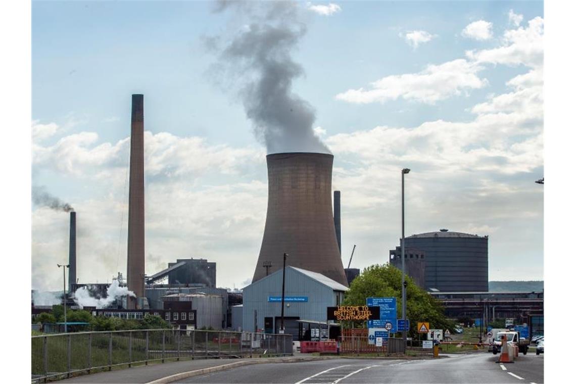 Das Stahlwerk von British Steel in Scunthorpe in der englischen Grafschaft Lincolnshire. Foto: Danny Lawson/PA Wire