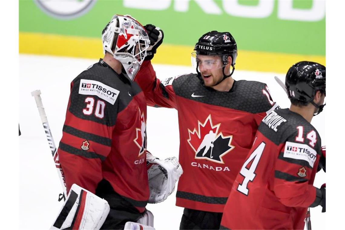 Das Team Kanada will zum 27. Mal Eishockey-Weltmeister werden. Foto: Martti Kainulainen/Lehtikuva
