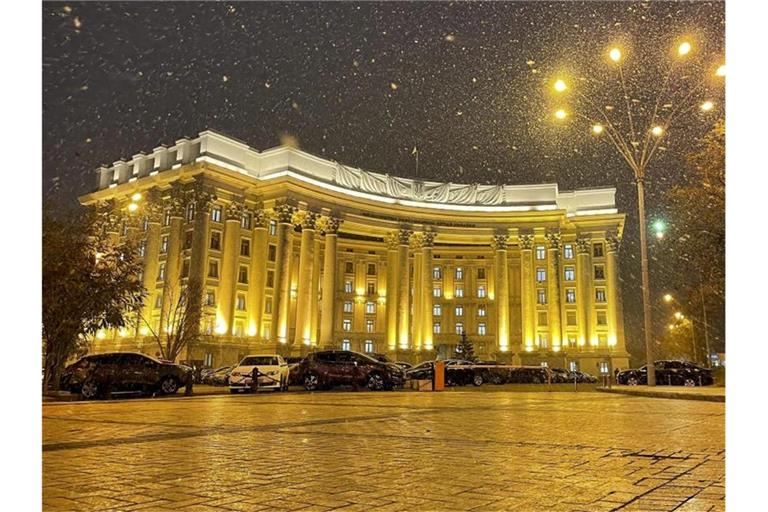 Das ukrainische Außenministeriums in Kiew. Foto: --/Ukrainian Foreign Ministry Press Service/AP/dpa