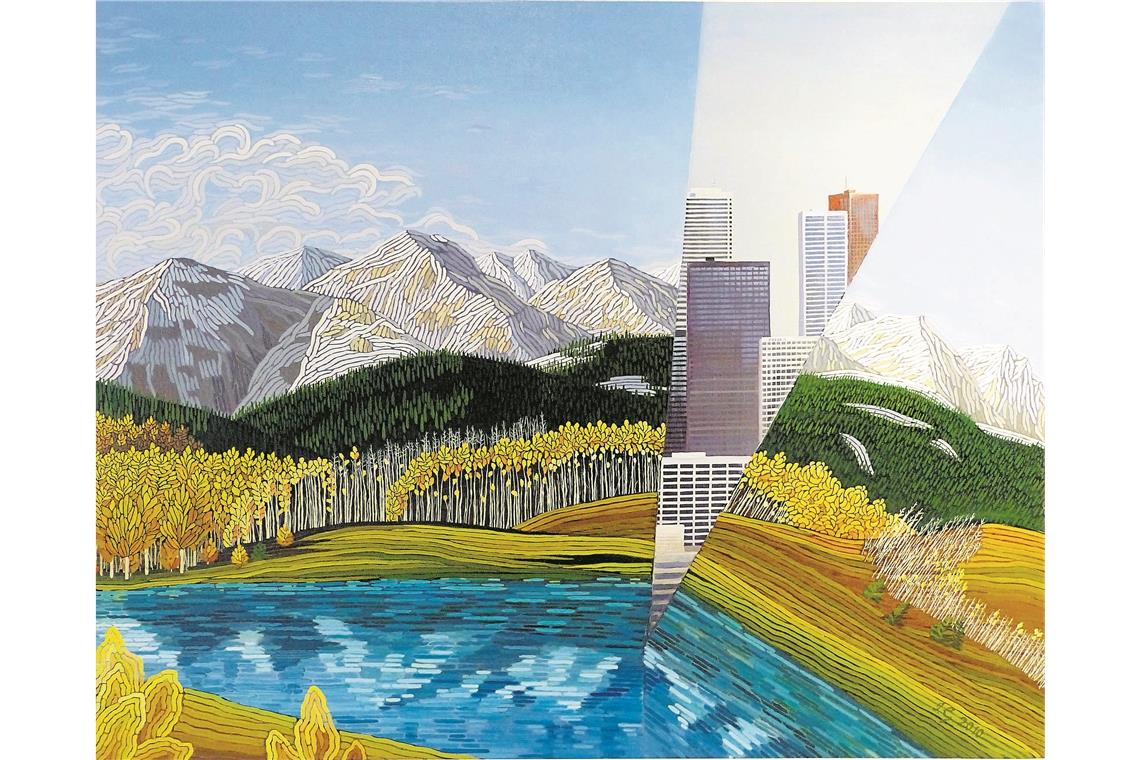 Künstler wechseln den Ort Das Werk „Rocky Mountains“ des Kelterberg-Künstlers Igors Gengeris.