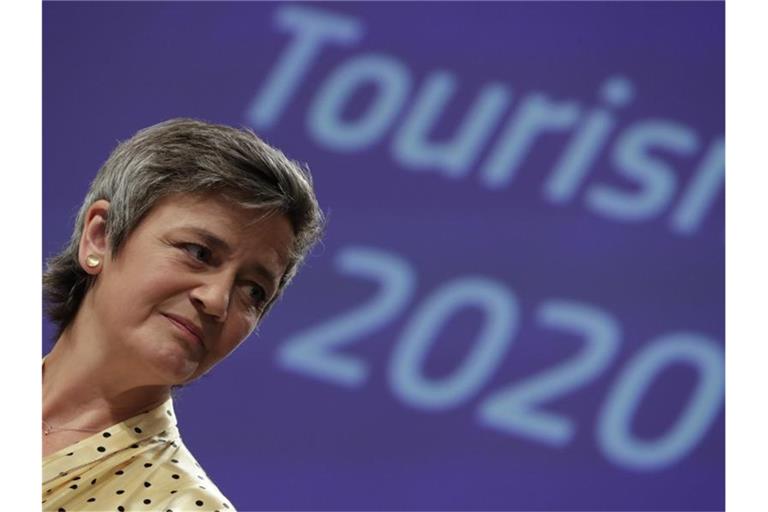 „Das wird für niemanden von uns ein normaler Sommer“: Margrethe Vestager, Vizepräsidentin der Europäischen Kommission. Foto: Olivier Hoslet/EPA Pool/AP/dpa