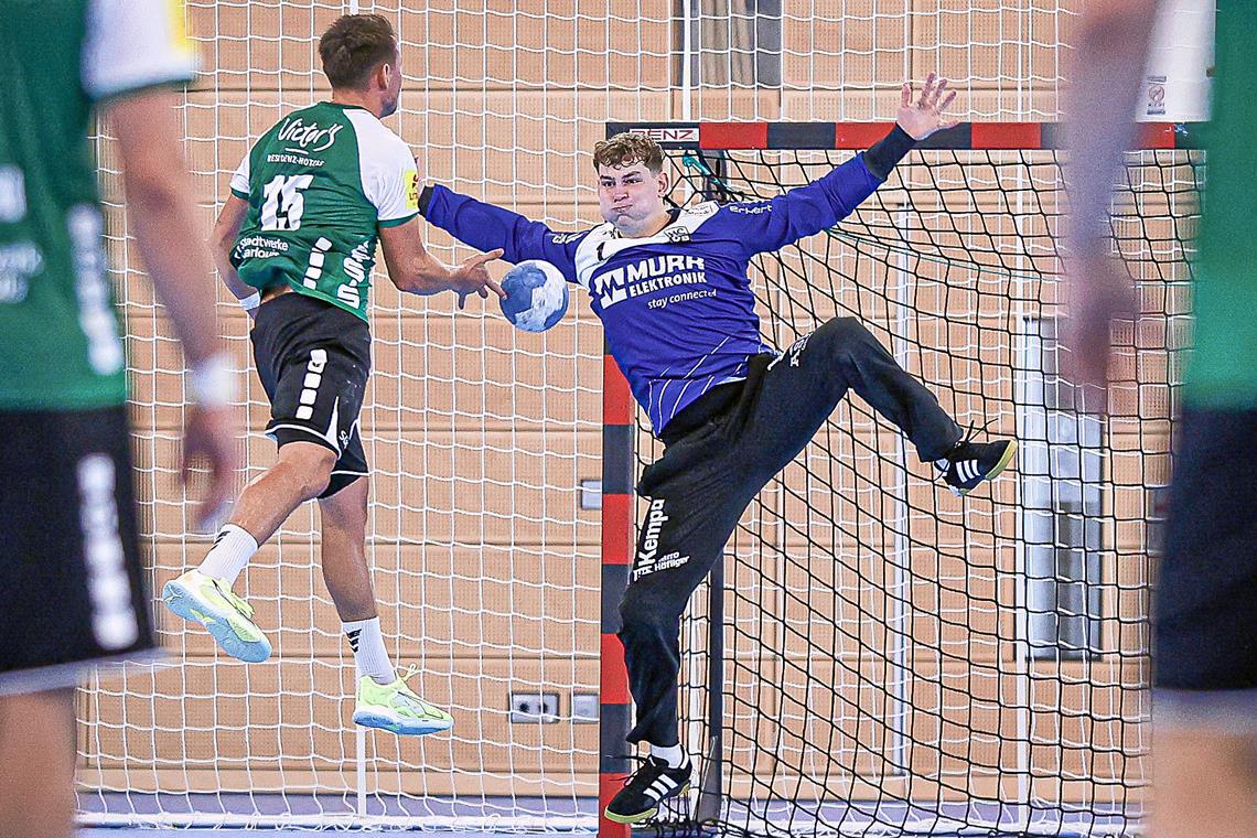 Dave Hörnig steht seit Saisonbeginn beim HC Oppenweiler/Backnang zwischen den Pfosten. Foto: Alexander Becher