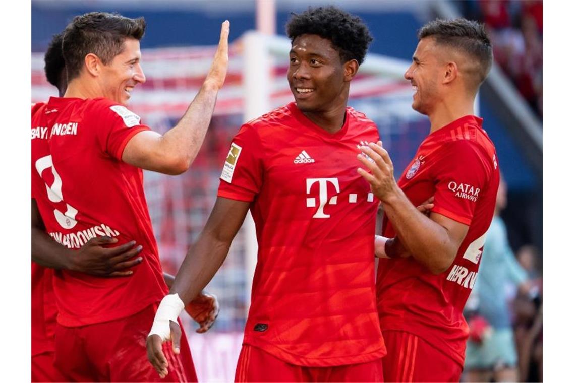 David Alaba (M.) steht dem FC Bayern wieder zur Verfügung. Foto: Sven Hoppe