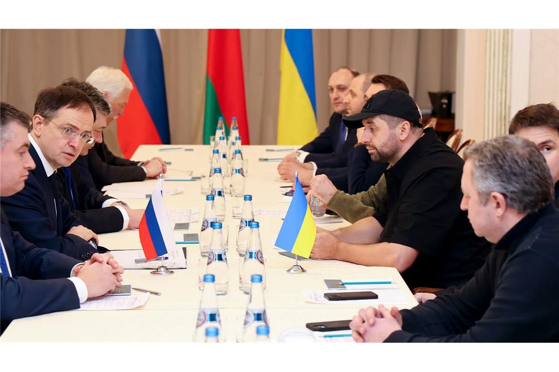 David Arachamija, der Chef der Parlamentsfraktion der Präsidentenpartei Diener des Volkes, leitete bereits eine ukrainische Verhandlungsgruppe bei Gesprächen mit Russland kurz nach dem russischen Überfall vom Februar 2022. (Archivbild)