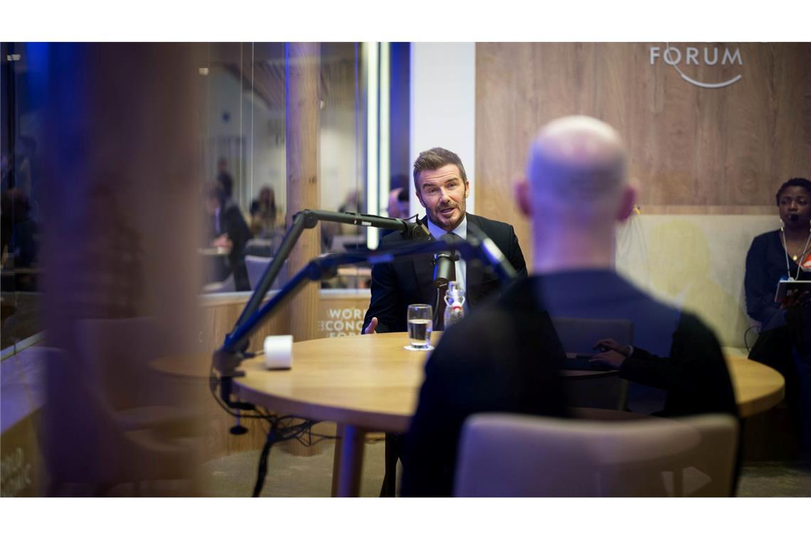David Beckham ist derzeit beim Weltwirtschaftsforum in Davos.