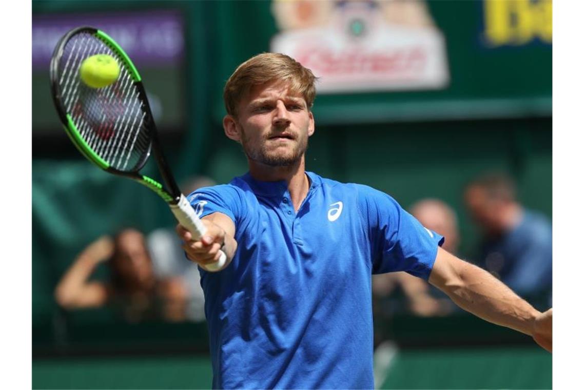 Nach Sieg über Zverev: Goffin im Finale von Halle David Goffin steht in Halle im Endspiel. Foto: Friso Gentsch