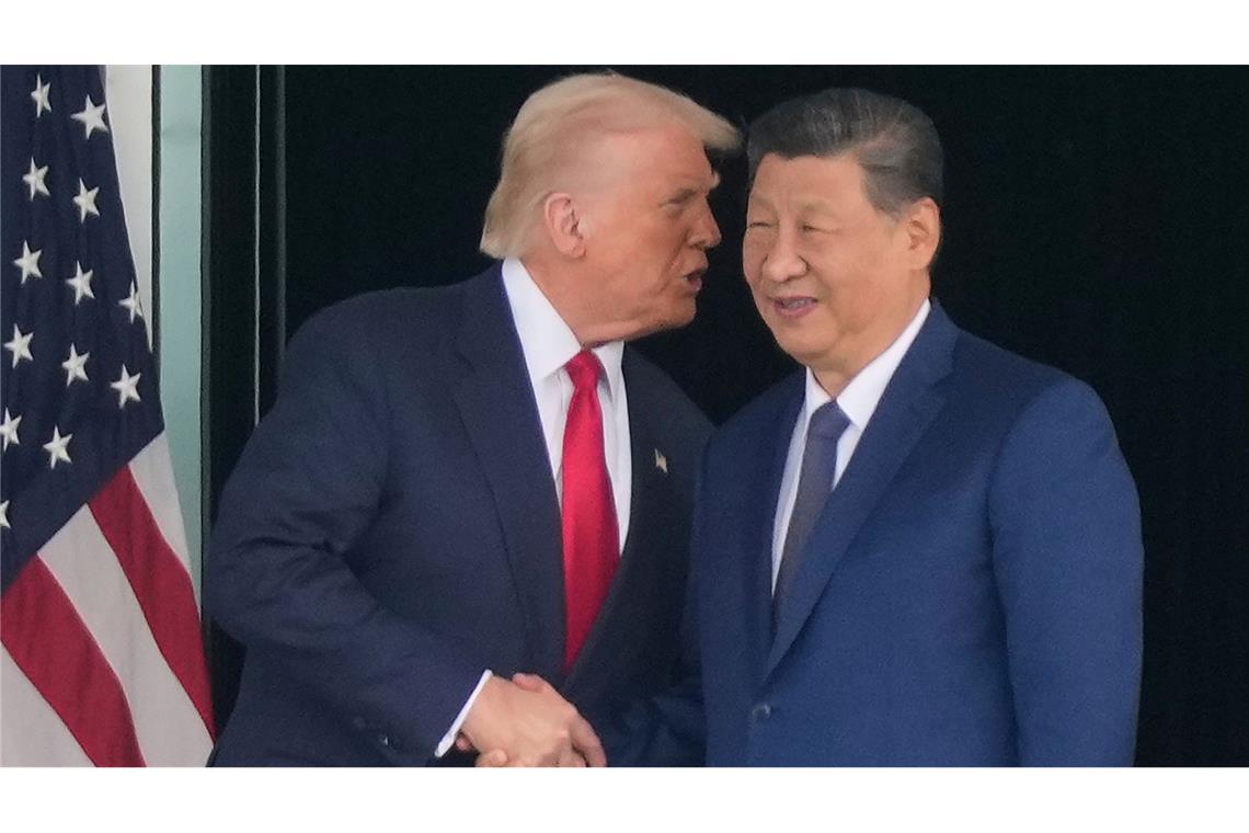 Deal! Donald Trump und Xi Jinping schütteln sich die Hand.