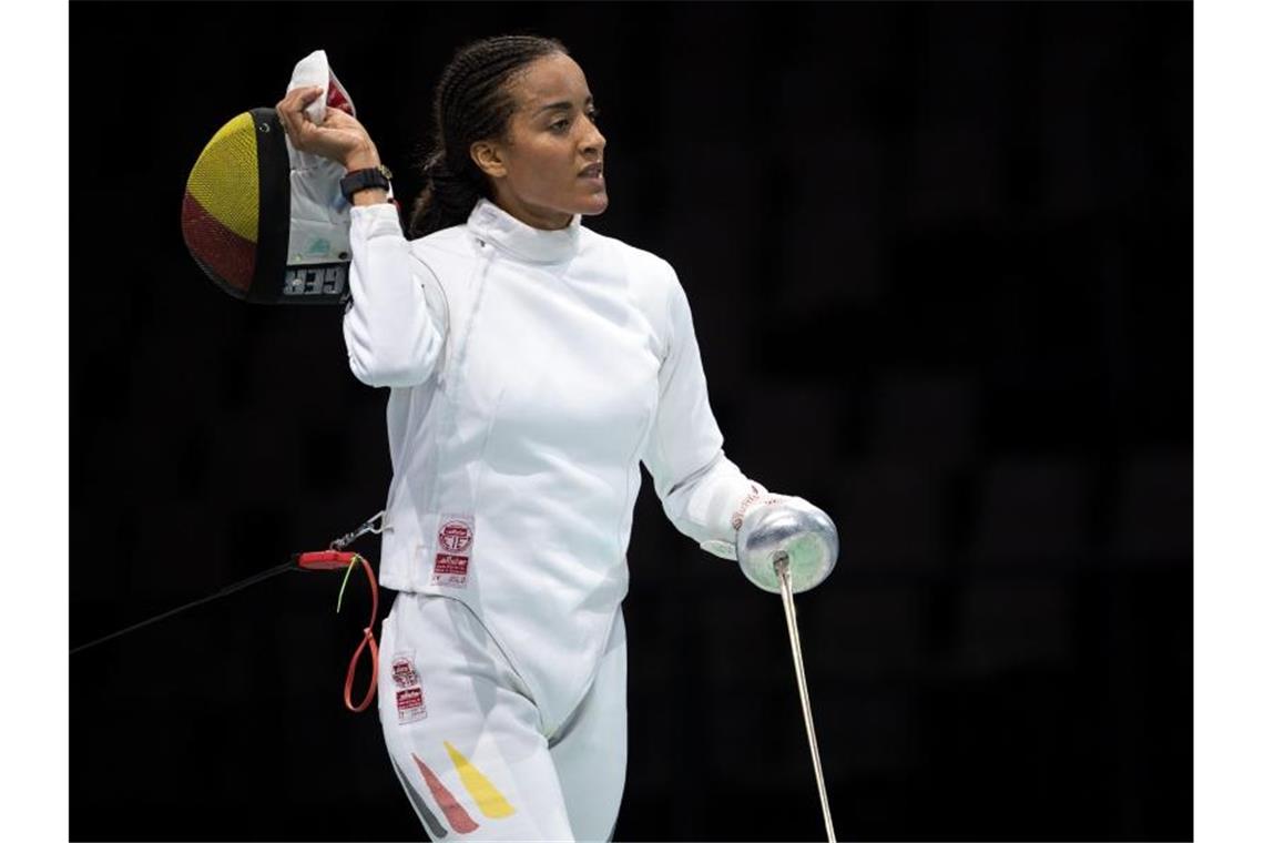 Degenfechterin Alexandra Ndolo verliert gegen Vitalis im EM-Halbfinale. Foto: Federico Gambarini