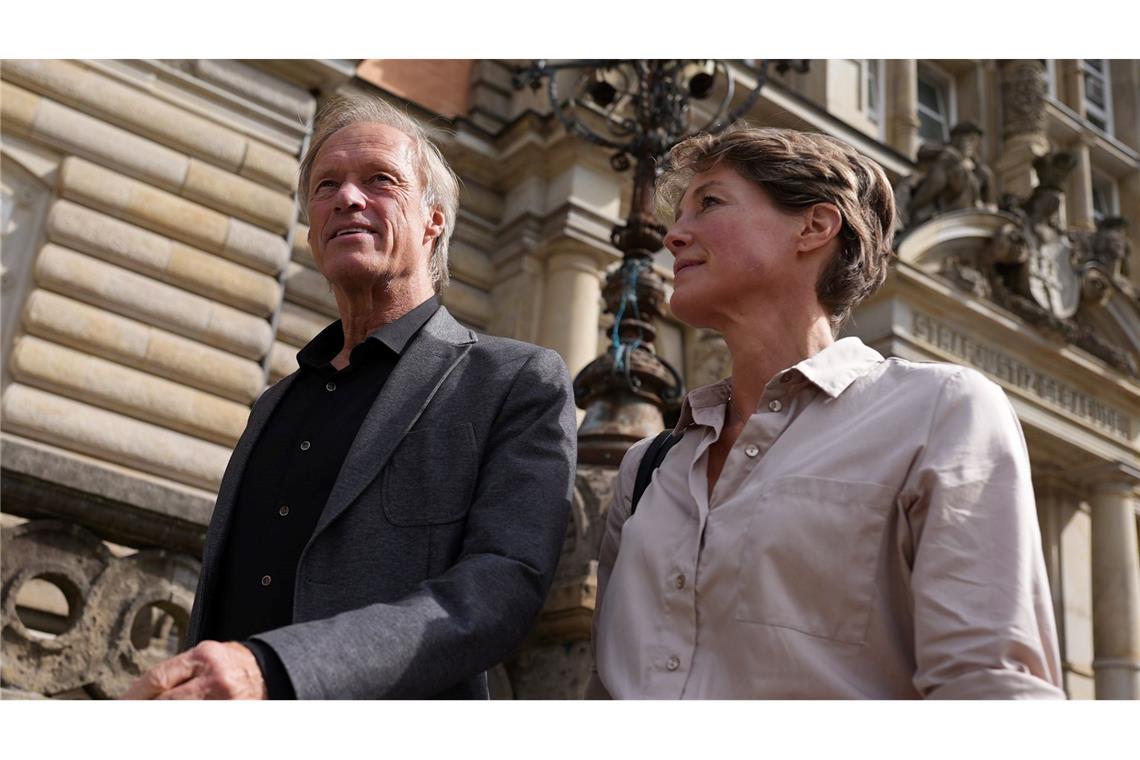 Delling und Block auf dem Weg ins Gericht.