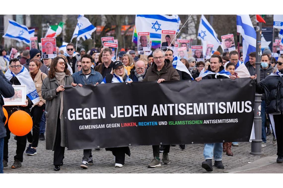 Demo in Berlin gegen Antisemitismus, mit Volker Beck, Präsident der Deutsch-Israelischen Gesellschaft Berlin (Archivbild).