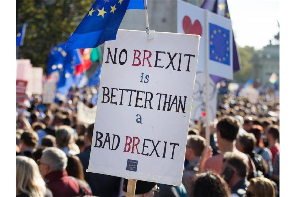 Demonstration für ein zweites Referendum über den EU-Austritt: „No Brexit is better than a bad Brexit“ (kein Brexit ist besser als ein schlechter Brexit). Foto: Louise Wateridge/ZUMA Wire