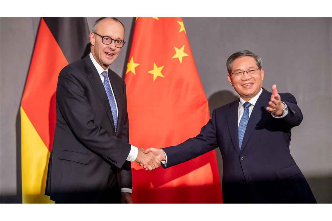 Den chinesischen Ministerpräsidenten Li hat Merz schon getroffen, am Mittwoch steht sein erstes persönliches Gespräch mit Präsident Xi in Peking an. (Archivbild)