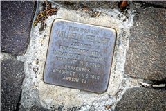 Den Stein für Wilhelm Feucht findet man am Adenauerplatz. Foto: Alexander Becher