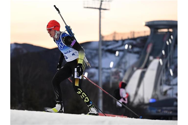 Denise Herrmann auf dem Weg zum Sieg. Foto: Hendrik Schmidt/dpa-Zentralbild/dpa