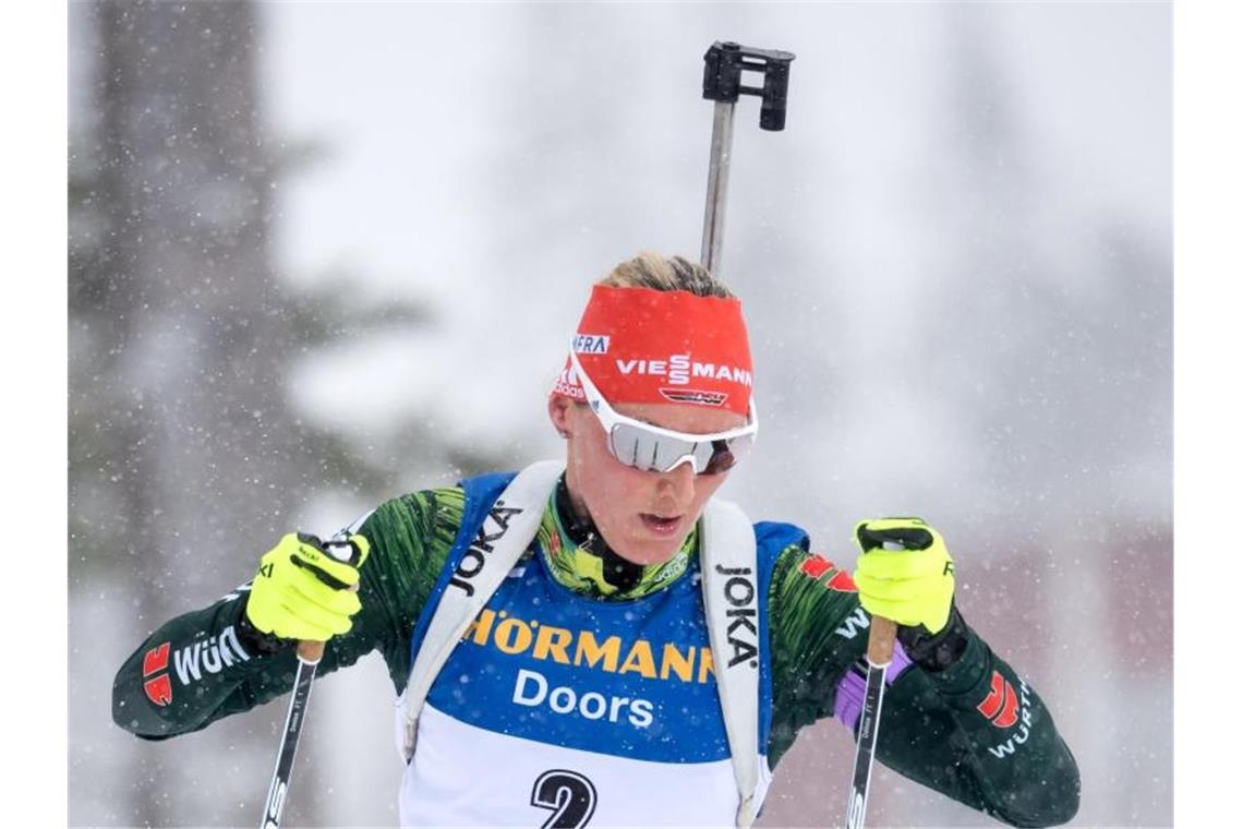 Denise Herrmann ist zum Biathlon-Auftakt gefordert. Foto: Sven Hoppe/dpa